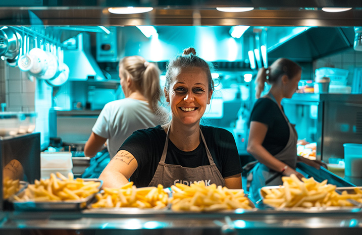 Real American hamburgers, hotdogs en kip Real American hamburgers, hotdogs en kip